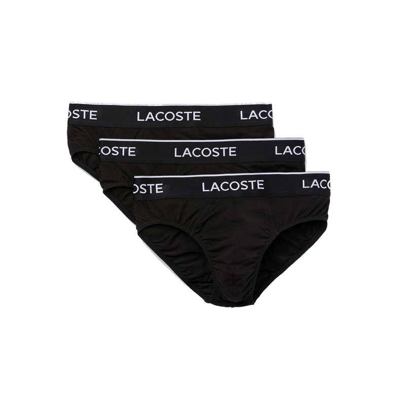 Lacoste Lacoste Zwarte Heren Slips Casual Briefs Zwart 3-Pack