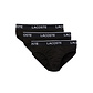 Lacoste Lacoste Zwarte Heren Slips Casual Briefs Zwart 3-Pack