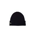 Lacoste Lacoste Beanie Geribbelde Dames Heren Muts Wol Navy Blauw RB0001