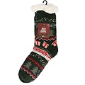 Apollo Dames Home Socks Kerst Huissokken Kerstsokken Groen