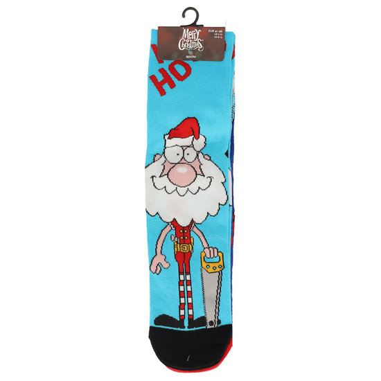 Apollo Apollo Foute Kerstsokken Heren 2-Pack Santa Claus / Tools