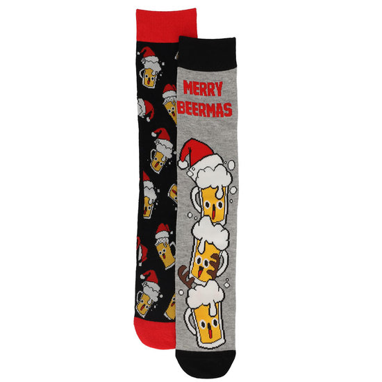 Apollo  Apollo Funny Christmas Socks Men 2-Pack Beer