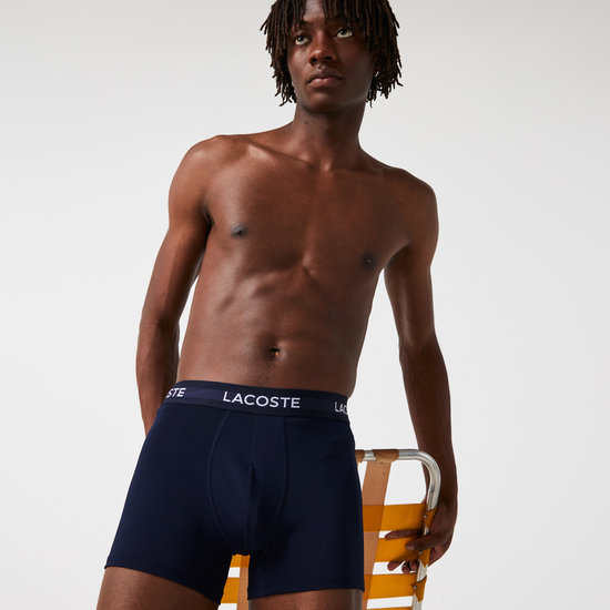 Lacoste Lacoste Boxer Shorts Men Microfiber Blue 3-Pack