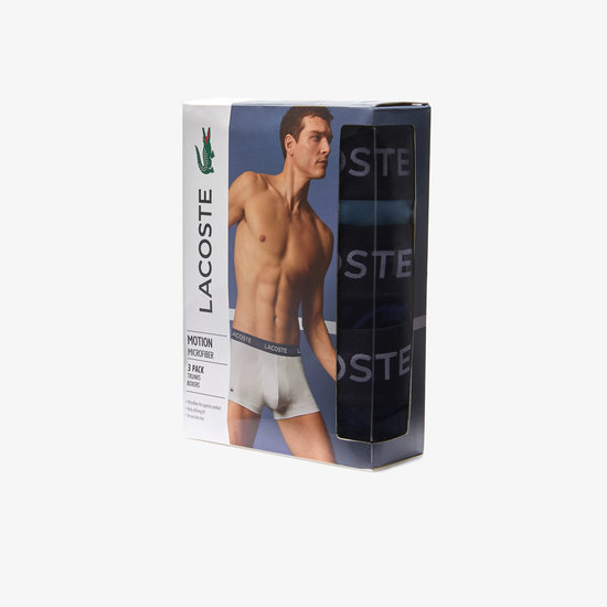 Lacoste Lacoste Boxershorts Heren Microfiber Blauw 3-Pack