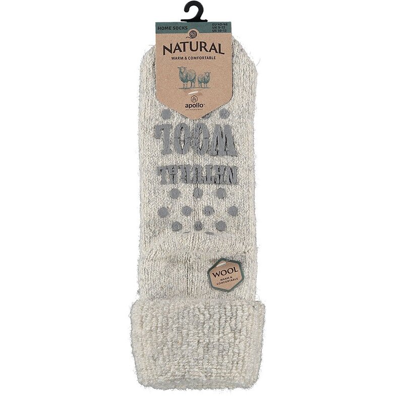 Apollo Apollo Huissokken Met Antislip Grijs Dames Heren