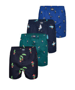 Happy Shorts 3-Pack Wide Boxer Shorts With Prints 4-Pack