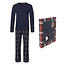 Happy Shorts Happy Shorts Heren Kerst Pyjama Set Shirt Blauw + Pyjamabroek Geruit Flanel Giftbox