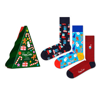 Happy Socks Dames / Heren Sokken Decoration Time Giftbox Kerstsokken 3-Pack