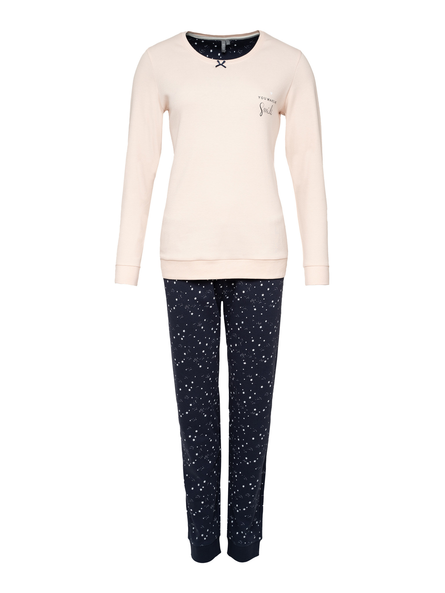 Pastunette pyjama pak dames velours - Grey stripe - Nos kopen? (Katoen