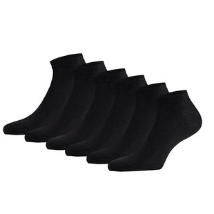 Sneaker socks Bamboo Black 6-pair