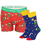 Apollo Men's Christmas Boxer Shorts + Socks Gift SET Beer and Cheer