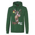 Apollo Mens Christmas Hooded Sweater Jingle Bells Hoodie Christmas Print Green