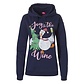 Apollo Dames Kersttrui Met Capuchon Joy The Wine Hoodie Blauw