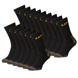 CAT Work Socks Black - 15 pairs