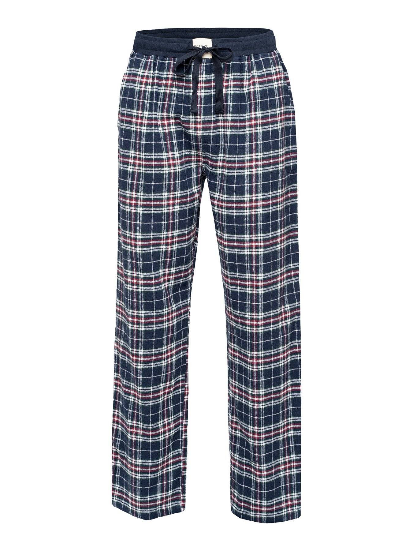 Knuppel lepel Grommen Phil & Co Heren Pyjamabroek Lang Geruit Flanel Rood | Underwear District