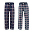 Phil & Co Phil & Co Heren Pyjamabroek Lang Geruit Flanel 2-Pack Rood / Blauw