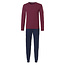 Phil & Co Phil & Co Long Men's Winter Pajama Set Cotton Solid Red / Blue