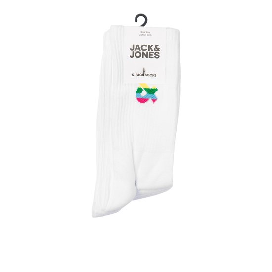 Jack & Jones Jack & Jones Sports Socks Men PRIDE Tennis Socks 5-Pack White