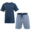 Phil & Co Phil & Co Shortama Heren Pyjama Set Katoen Blauw