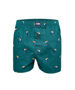 Happy Shorts Wijde Boxershort Tucan Print Groen