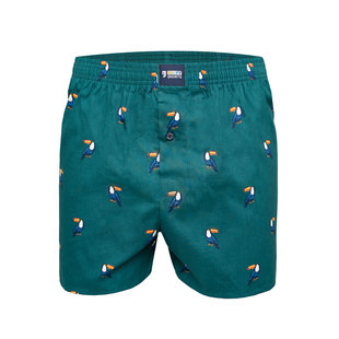 Happy Shorts Wijde Boxershort Tucan Printed Green