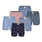 Phil & Co Phil & Co 6-Pack Geweven Wijde Boxershorts Heren  Multipack 6-Pack