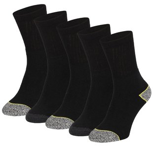 Apollo Worker Socks Black Work Socks Men 5-pack