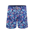 Happy Shorts Happy Shorts Zwemshort Heren Met Hawaii Print Blauw