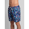 Happy Shorts Happy Shorts Men's Swim Shorts With Hawaii Print Blue