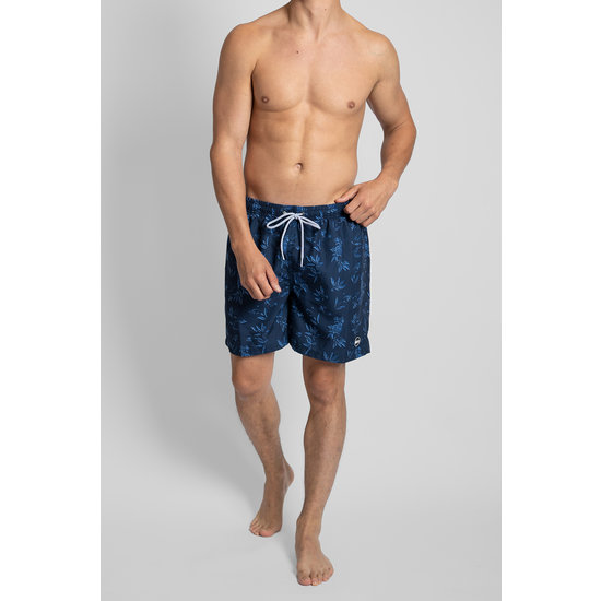 Happy Shorts Happy Shorts Men's Swim Shorts With Hawaii & Pineapples Print Blue