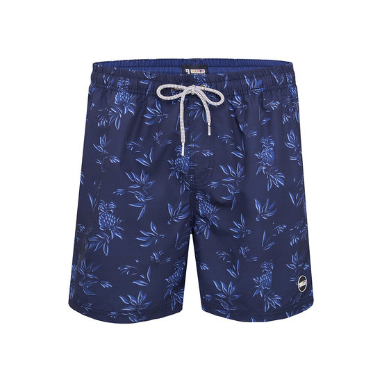 Happy Shorts Happy Shorts Zwemshort Heren Met Hawaii & Ananas Print Blauw