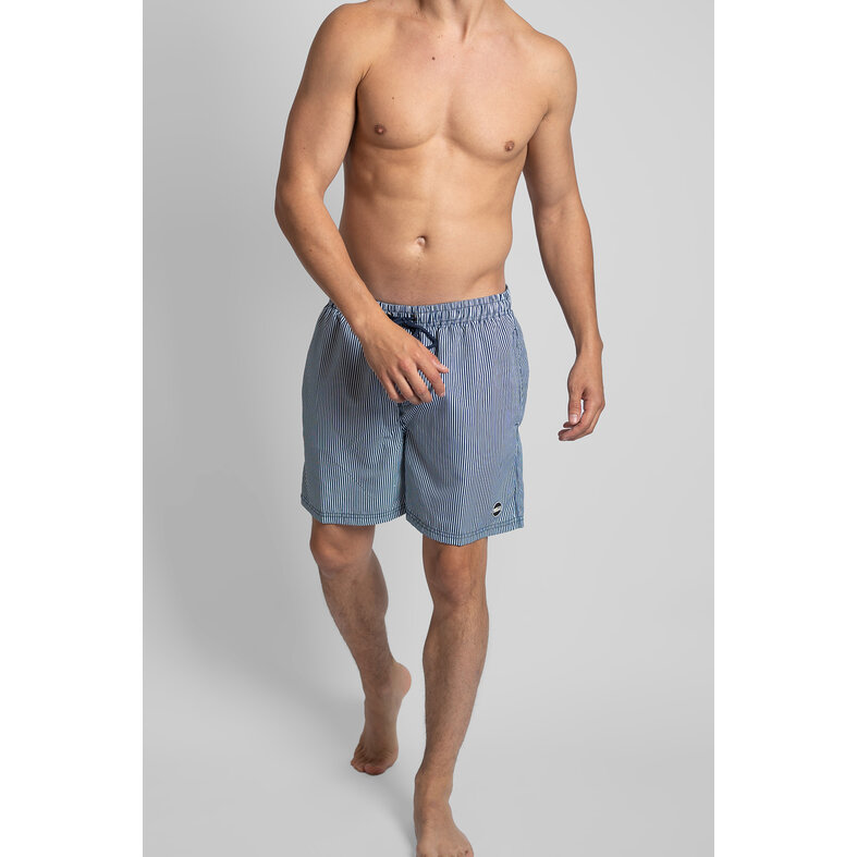 Happy Shorts Happy Shorts Zwemshort Heren Gestreept Navy