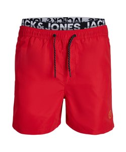 Jack & Jones Swim Shorts Men JPSTFIJI Double Waistband Red