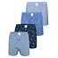 MG-1 MG-1 Woven Wide Boxer Shorts Men Core Blue 4-Pack