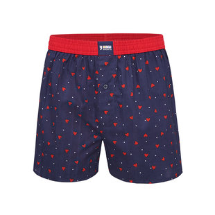 Happy Shorts Wijde Boxershort Heren Rode Hartjes