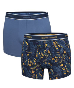 Happy Shorts 2-Pack Boxershorts Heren Met Hawaii Print