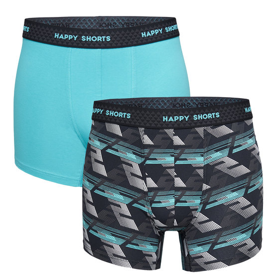 Happy Shorts Happy Shorts 2-Pack Boxershorts Heren Met Graphic Print