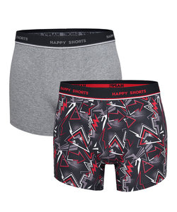 Happy Shorts 2-Pack Boxershorts Heren Met Graffiti Print