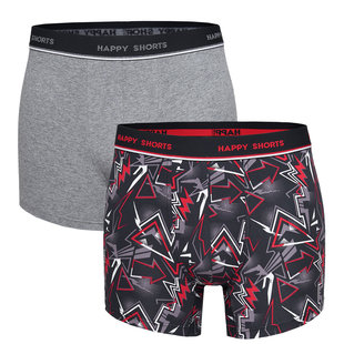 Happy Shorts 2-Pack Boxershorts Heren Met Graffiti Print