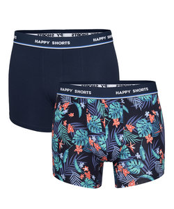 Happy Shorts 2-Pack Boxershorts Heren Met Tropical Print