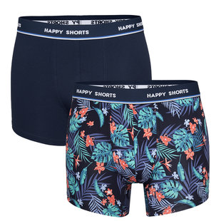 Happy Shorts 2-Pack Boxershorts Heren Met Tropical Print