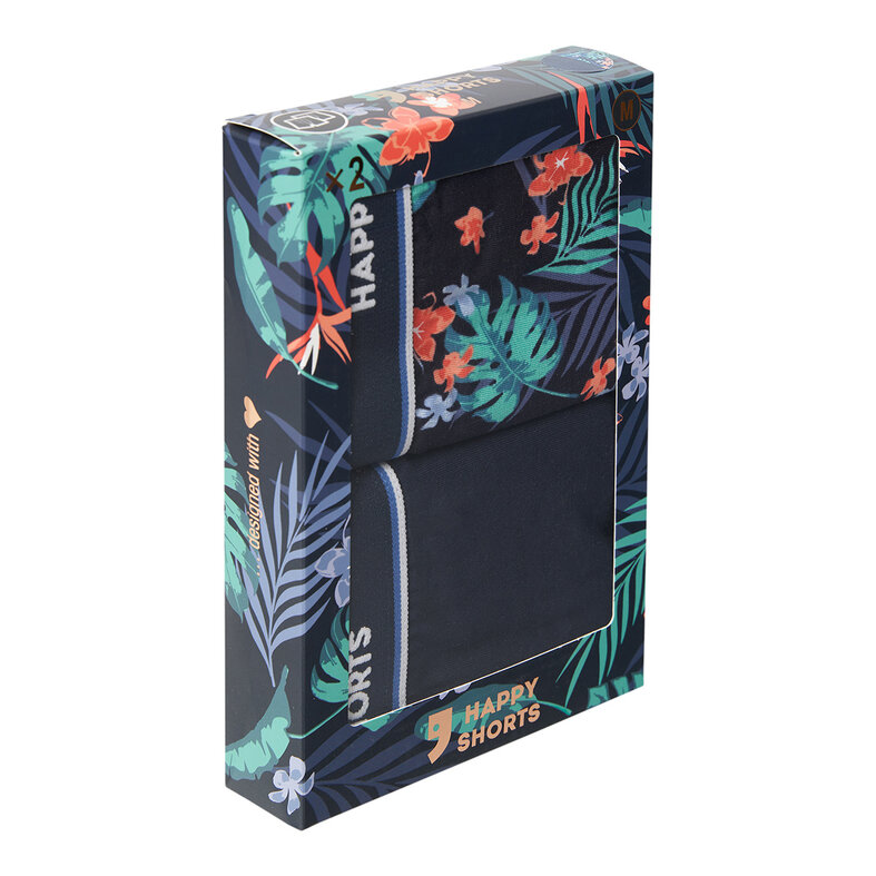 Happy Shorts Happy Shorts 2-Pack Boxershorts Men With Tropical Print