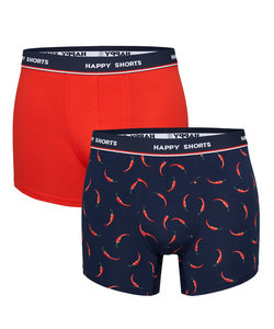 Happy Shorts 2-Pack Boxershorts Men With Chilies Print