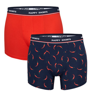 Happy Shorts 2-Pack Boxershorts Heren Met Chilies Print