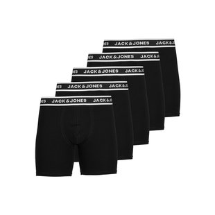 Jack & Jones Men's Boxer Shorts JACSOLID Boxer Briefs 5-Pack Black