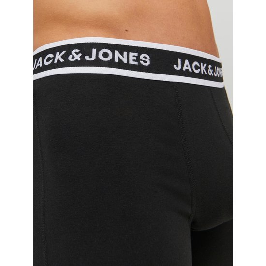 Jack & Jones  Jack & Jones Zwarte Heren Boxershort Lange Pijp JACSOLID Boxer Briefs 5-Pack Zwart