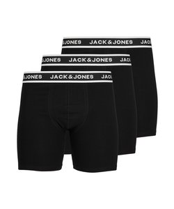 Jack & Jones Men's Boxer Shorts Long Leg JACSOLID Boxer Briefs 5-Pack Black