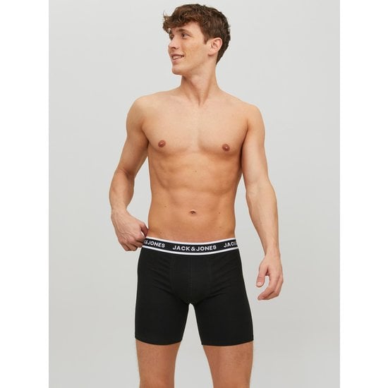 Jack & Jones Jack & Jones Black Men's Boxer Shorts Long Leg JACSOLID Boxer Briefs 5-Pack Black