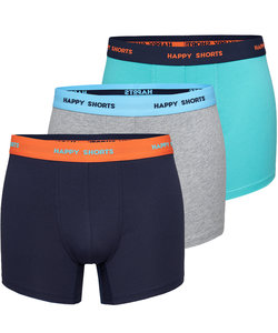 Happy Shorts 3-Pack Boxer Shorts Men D906 Solid Colors