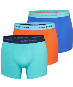 Happy Shorts 3-Pack Boxer Shorts Men D911 Solid Colors Neon